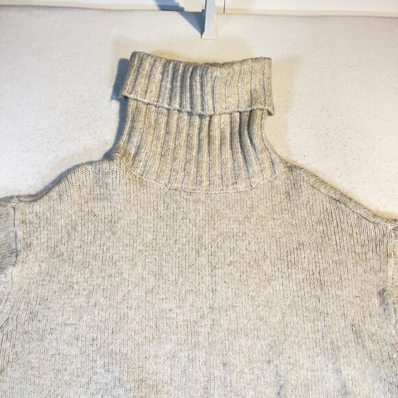 Zara Knit Alpaca Blend Sweater Woman's M Turtleneck Pockets Like a Fluffy Cloud - Picture 7 of 16